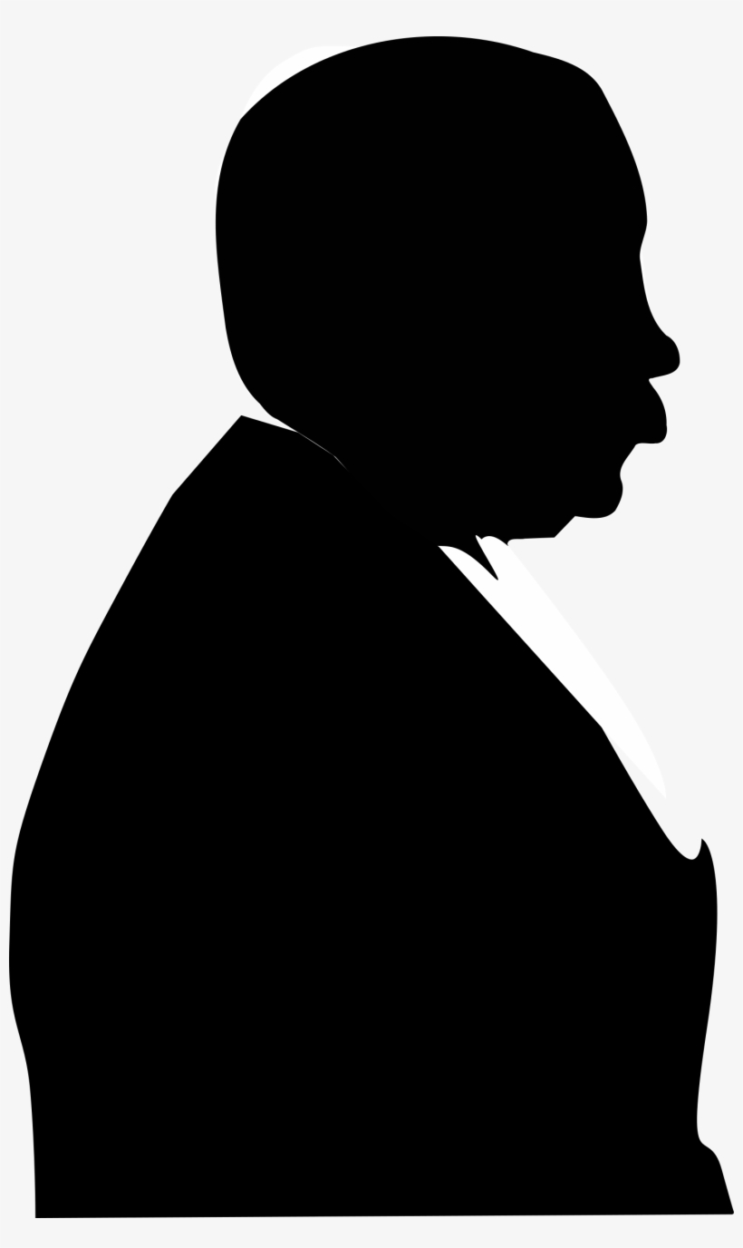 Clipart - Silhouette Of Old Man, transparent png