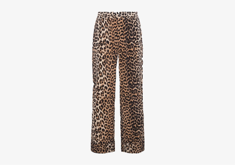 Leopard Print Trousers - Ganni Tilden Mesh Rollneck In Leopard, transparent png