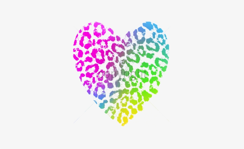 Svg Heart Leopard Print - Leopard, transparent png