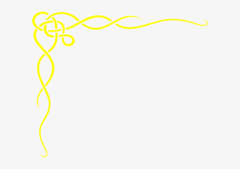 Yellow Swirl Border Png Download - Yellow Vector Frame Png, transparent png