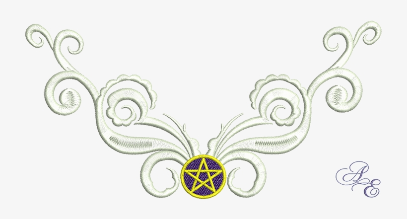 Pentagram Scroll Corner - Design, transparent png