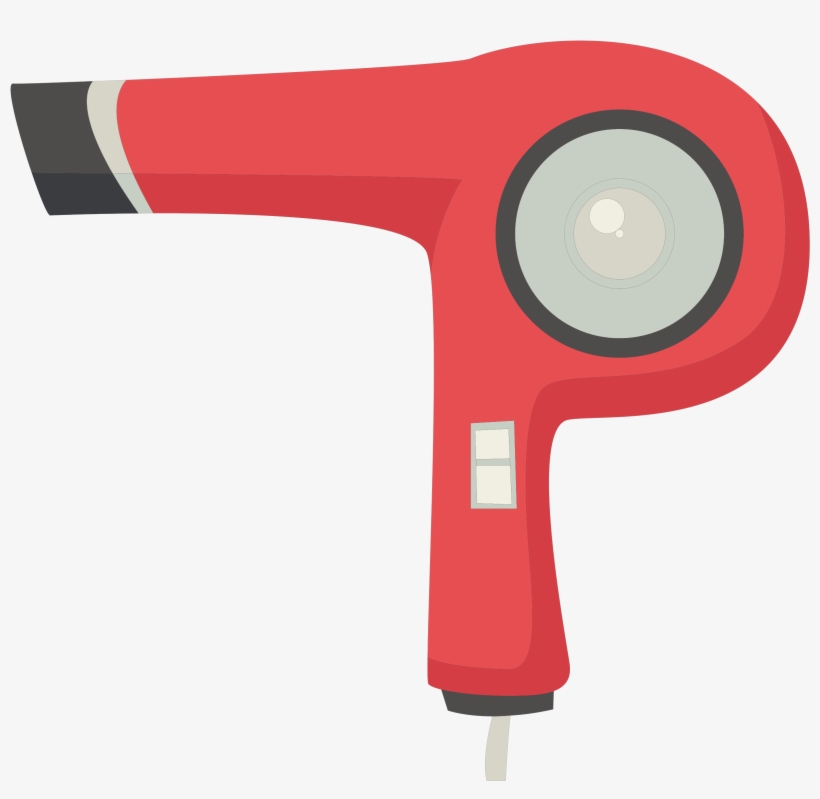 Hair Dryer Clip Art Png Png Black And White Stock - Hair Dryer Animasi, transparent png