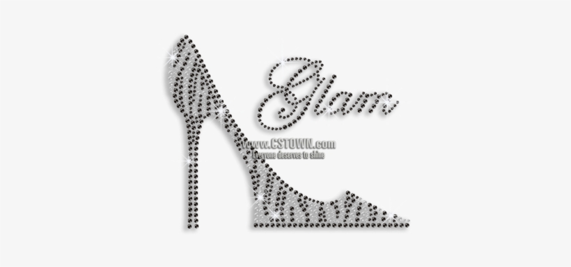 Twinkling Leopard Print High Heels Rhinestone Iron - Animal Print, transparent png