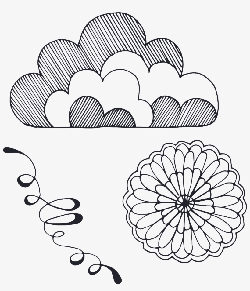 This Graphics Is Black And White Clouds Cartoon Transparent - Portable Network Graphics, transparent png