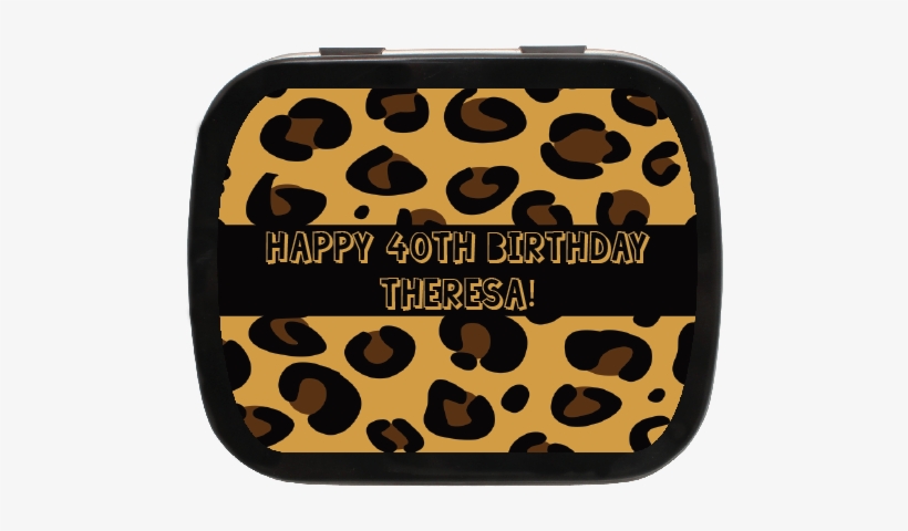 Leopard Personalized Birthday Mint Tins - Coin Purse, transparent png