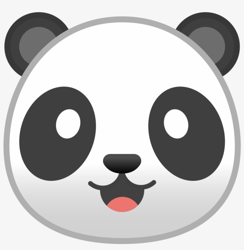 Panda Face Png Jpg Black And White Library - Panda Icon Png, transparent png