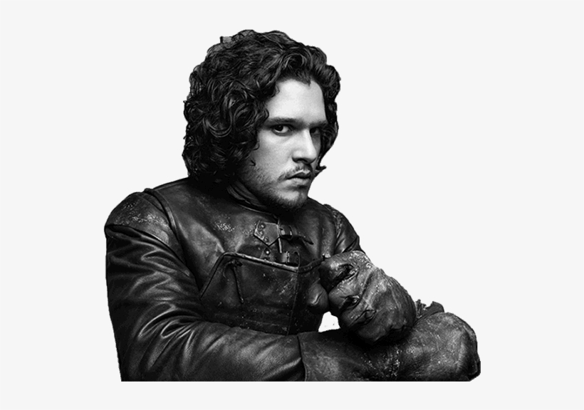 Jon - Kit Harington Black White, transparent png