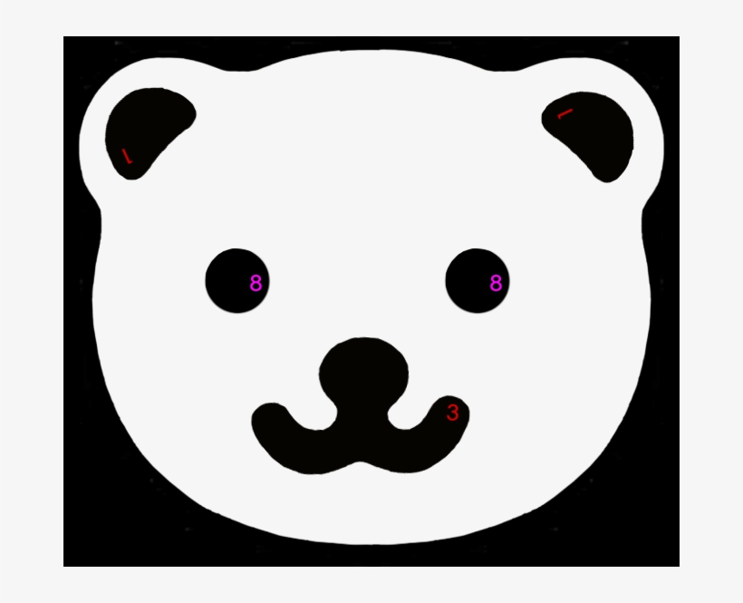 Cutezcute Bear Face, transparent png
