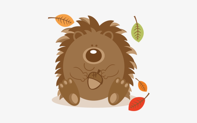 Squirrel Clipart Hedgehogs - Fall Hedgehog Clipart, transparent png