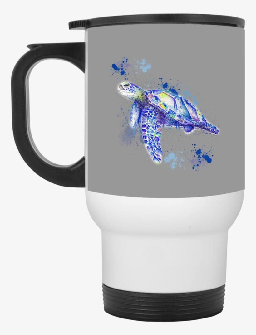 Watercolor Sea Turtle Mugs - Mug, transparent png