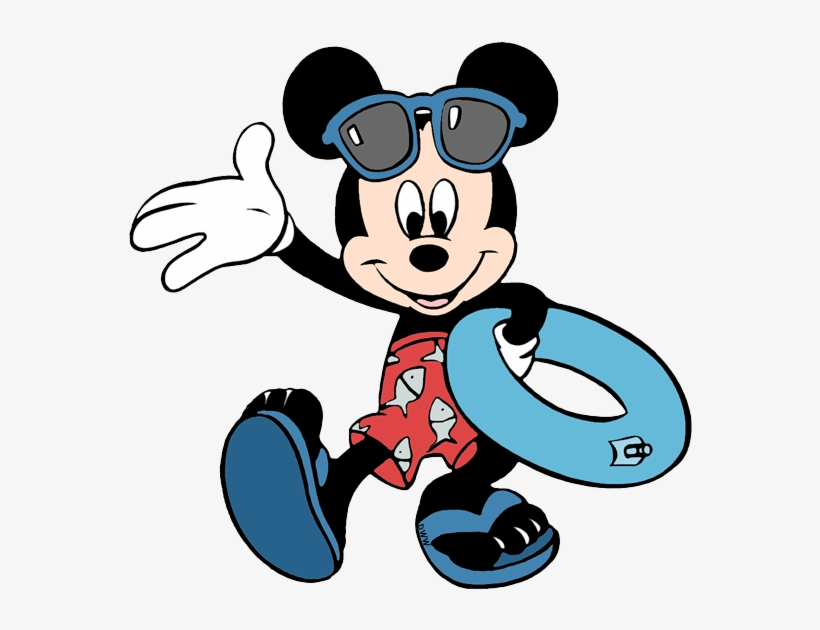 Disney Summertime Clip Art Galore Carrying Pool - Mickey Mouse Swimming Png, transparent png