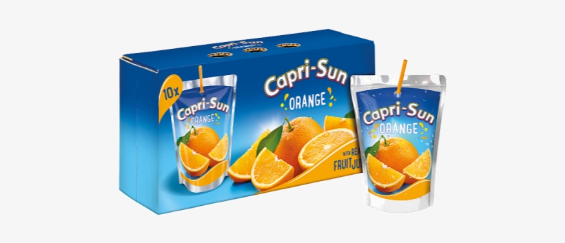 Capri Sun Orange Juice Drinks 10 X 200ml - Caprisun Orange No Added Sugar, transparent png