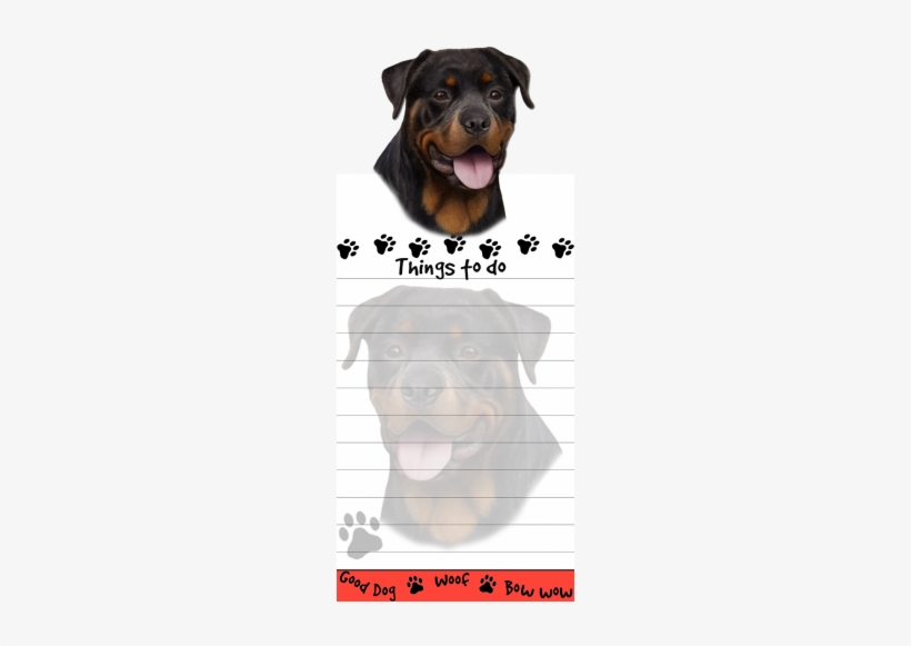 Rottweiler List Stationery Notepad - Yorkie Tall Magnetic Notepad, transparent png