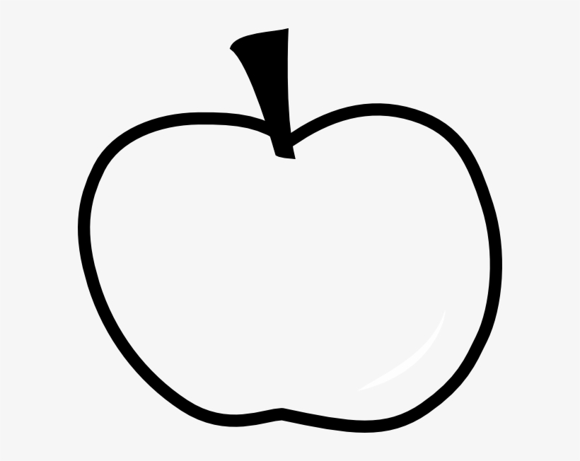 Apple Worm Clip Art Vector - Outline Of An Apple, transparent png