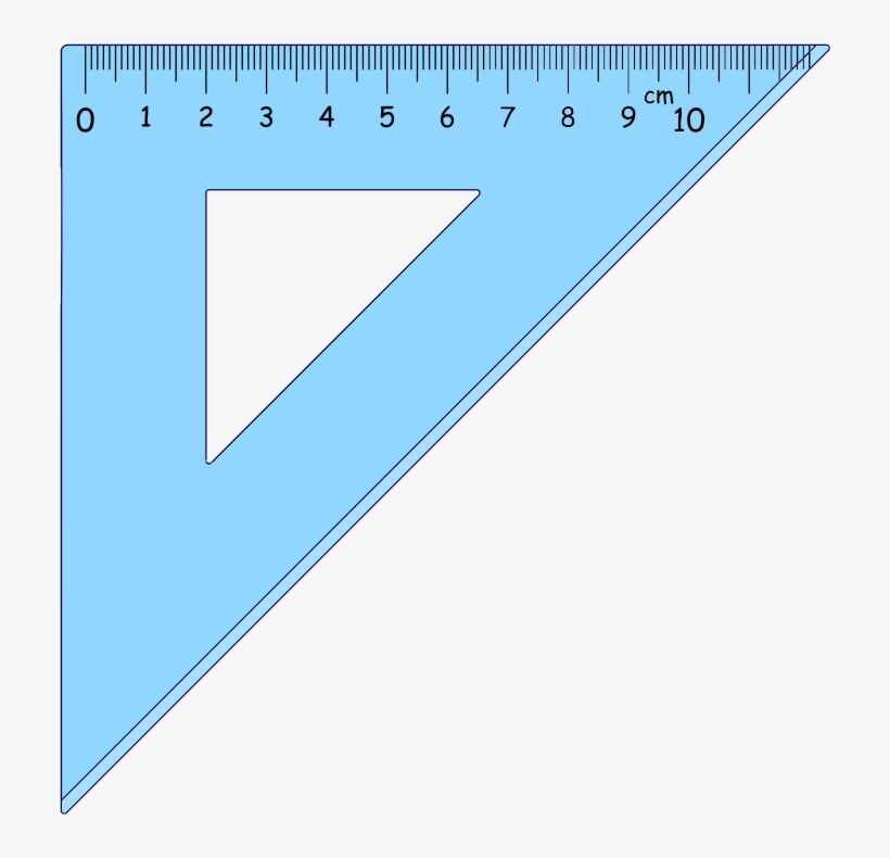 Triangle Ruler Png Freeuse - Cuanto Son 15 Centimetros, transparent png