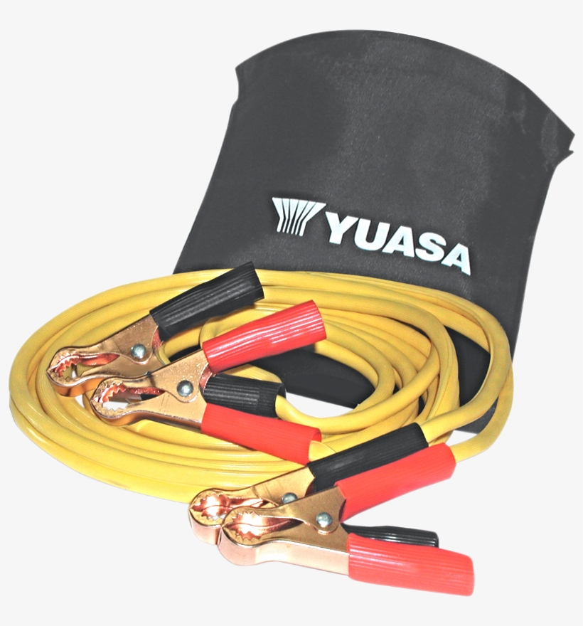 Yuasa 8"heavy Duty Black Yellow Red Universal Motorcycle - Yuasa Jumper Cables, transparent png
