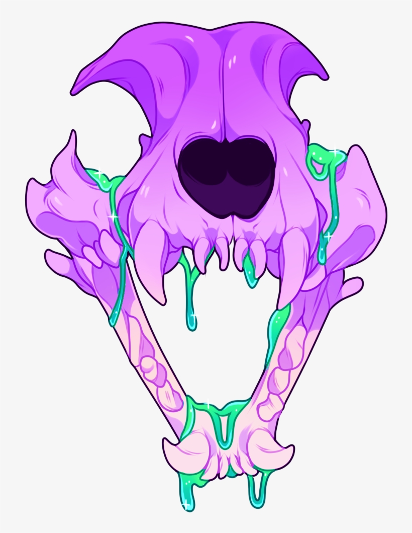 Gooey Cat Skull - Cat Skull Line Art, transparent png