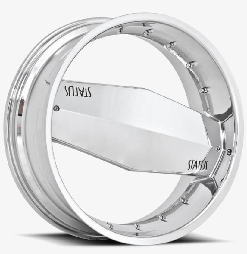 5 Lug Chrome W/ Chrome Inserts - Status S815 Grinder, transparent png