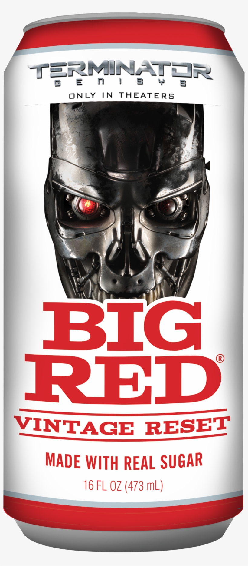 Big Red Vintage Reset Terminator Genisys Can - Big Red Soda, 16 Fl Oz, transparent png
