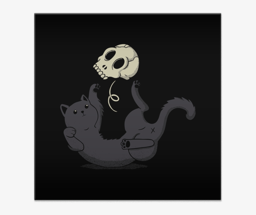 Azulejo Skull Black Cat De Tobias Fonsecana - Cat, transparent png