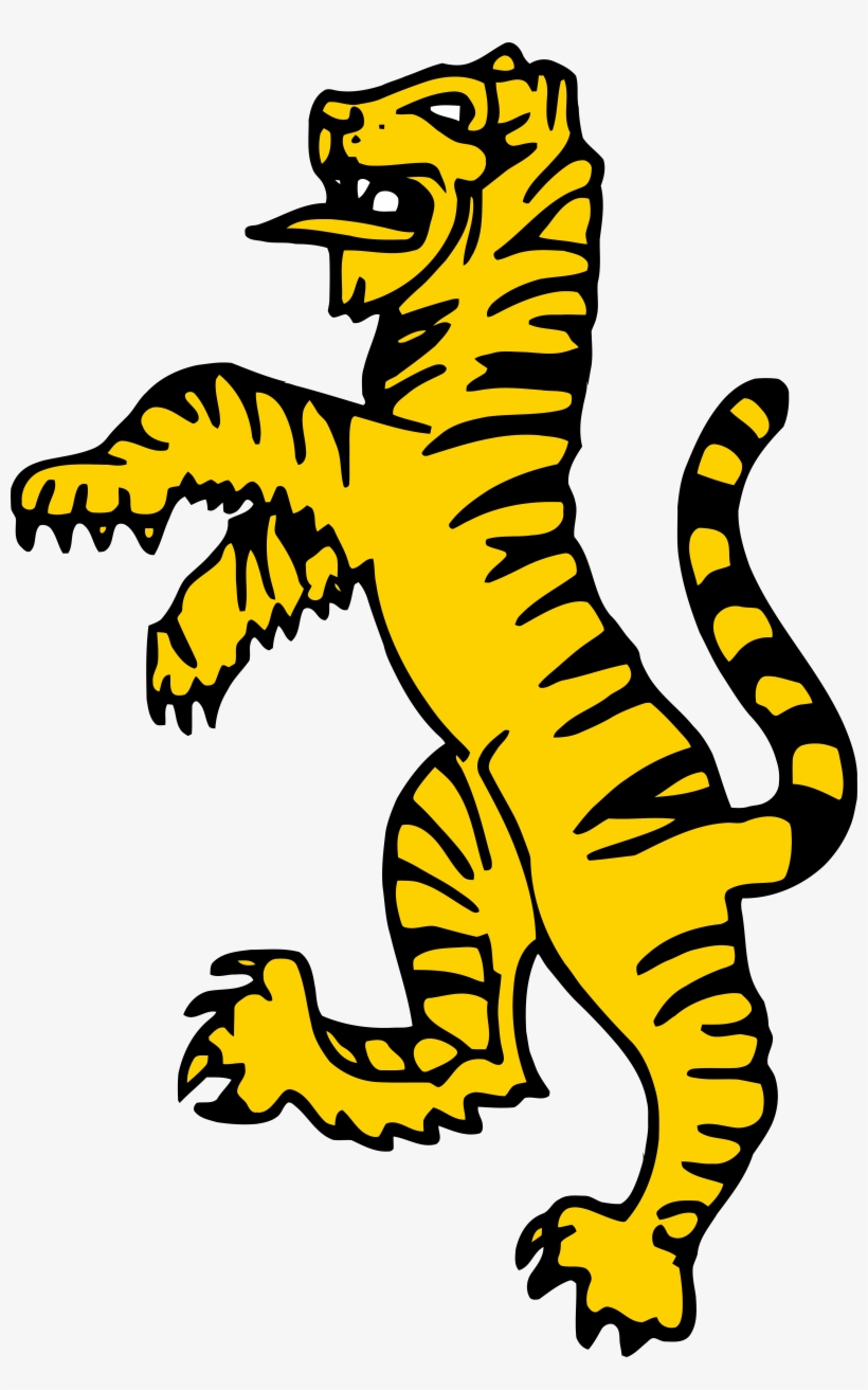 Gold Color Standing Tigger Clipart Png Image Download - Tiger Standing Up Drawing, transparent png