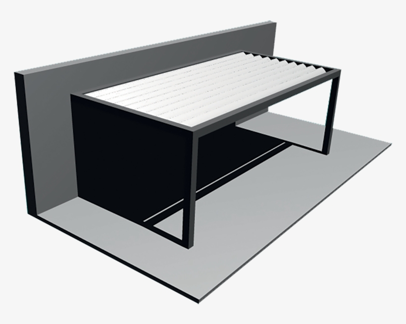 Corner View On The Wall Pergola Application - Facade, transparent png