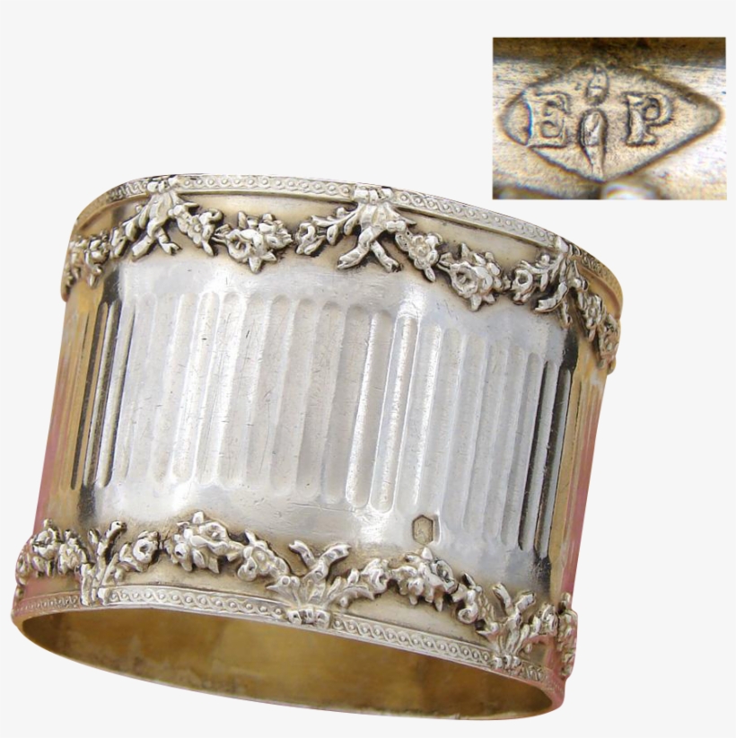 Antique French Puiforcat Sterling Silver Napkin Ring, - Picture Frame, transparent png