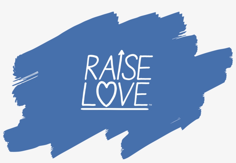 Raise Love Logo Over Blue Paint Swash - Rmhc Raise Love, transparent png