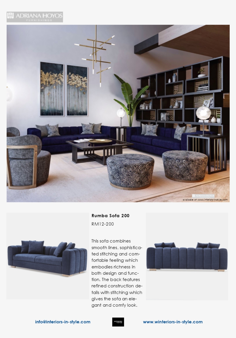 Rm12-200 Rumba Sofa 200 This Sofa Combines Smooth Lines, - Living Room, transparent png