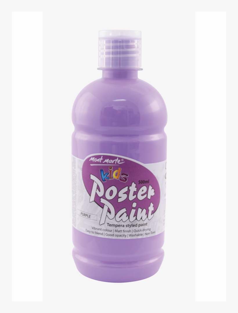 Kids Poster Paint 500ml - Mont Marte Kids Poster Paint 500ml - Blue, transparent png