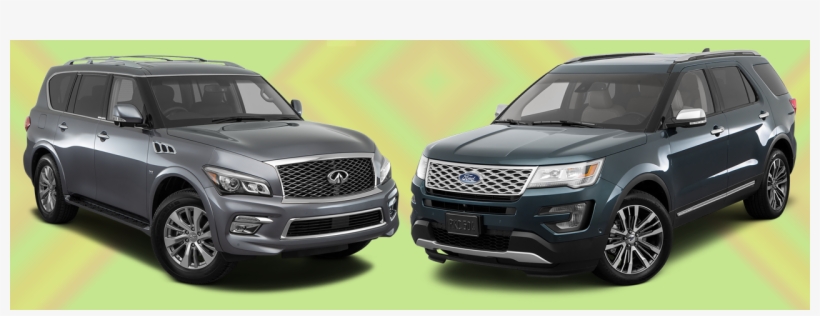 2016 Infiniti Qx80 Vs 2016 Ford Explorer - Compact Sport Utility Vehicle, transparent png