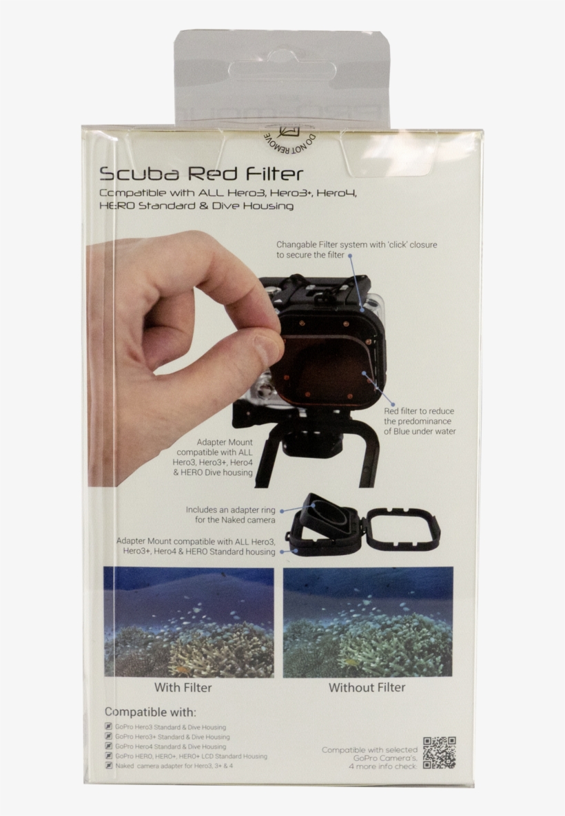 Filtro Rojo Pro-mounts Scuba Para Gopro Hero 3, 3 , - Pro-mounts Filter Kit, transparent png