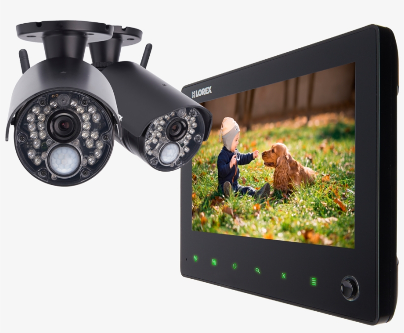 Wireless Video Security System With 720p Hd Cameras - Lorex Lw2762h 4-channel Monitor / Dvr With 2 Outdoor, transparent png