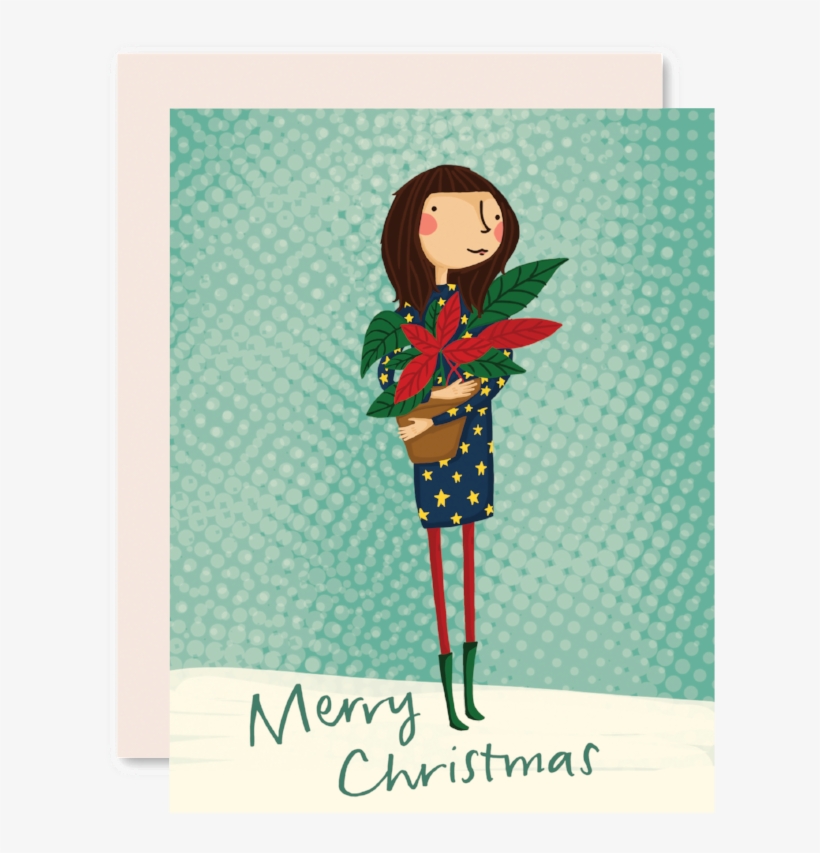 Girl With Poinsettia - Poinsettia, transparent png