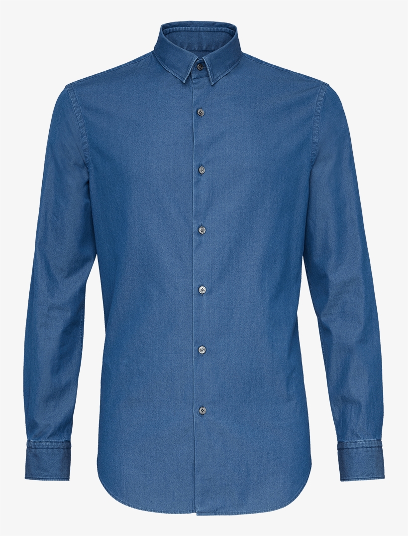 Hidden Button Down Denim Shirt Shirt 960x1440 PNG Download PNGkit