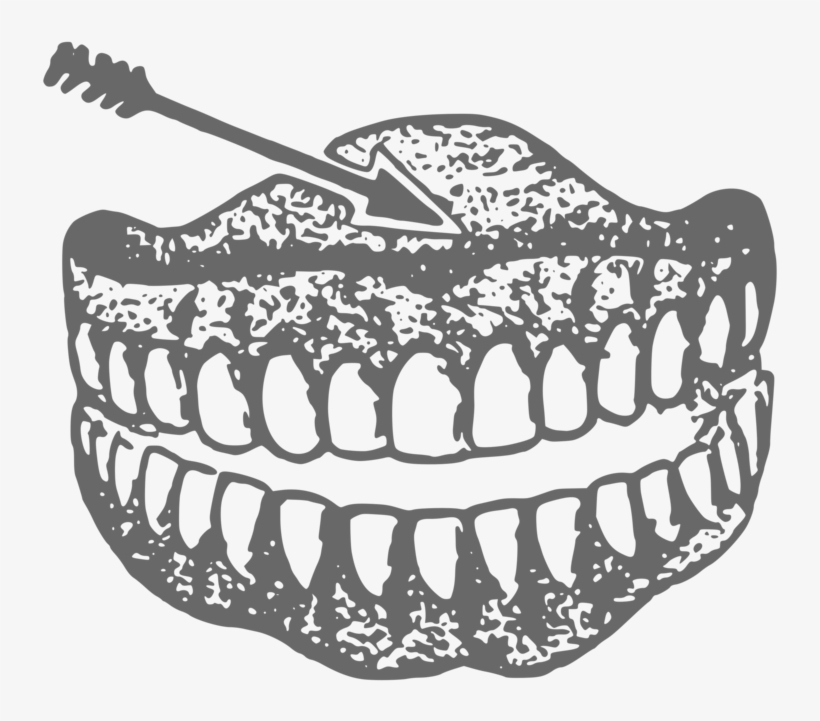 Drawing Human Tooth Black And White Dentures Homo Sapiens - Dentures Clipart, transparent png