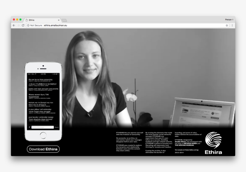 Amalia Ulman's Ethira Was A Social Media Platform For - App Ethira, transparent png