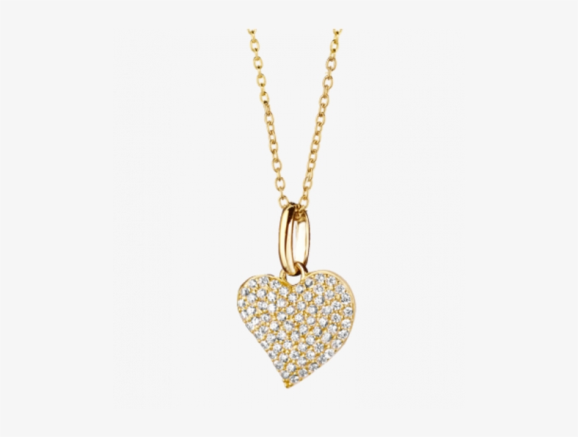 Gold Plated Chain With Heart, 50 Cm - Silver, transparent png