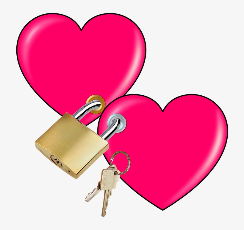 Padlock Clipart Heart - Key Love, transparent png