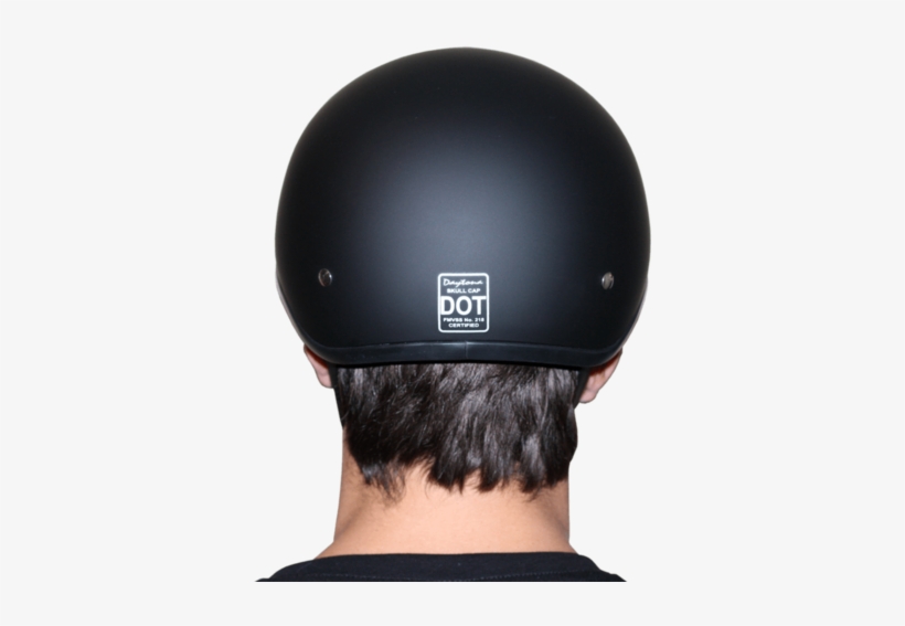 D - O - T - Daytona Skull Cap- W/ Multi Skull Flames - D.o.t. Daytona Skull Cap W/o Visor- Dull Black, transparent png