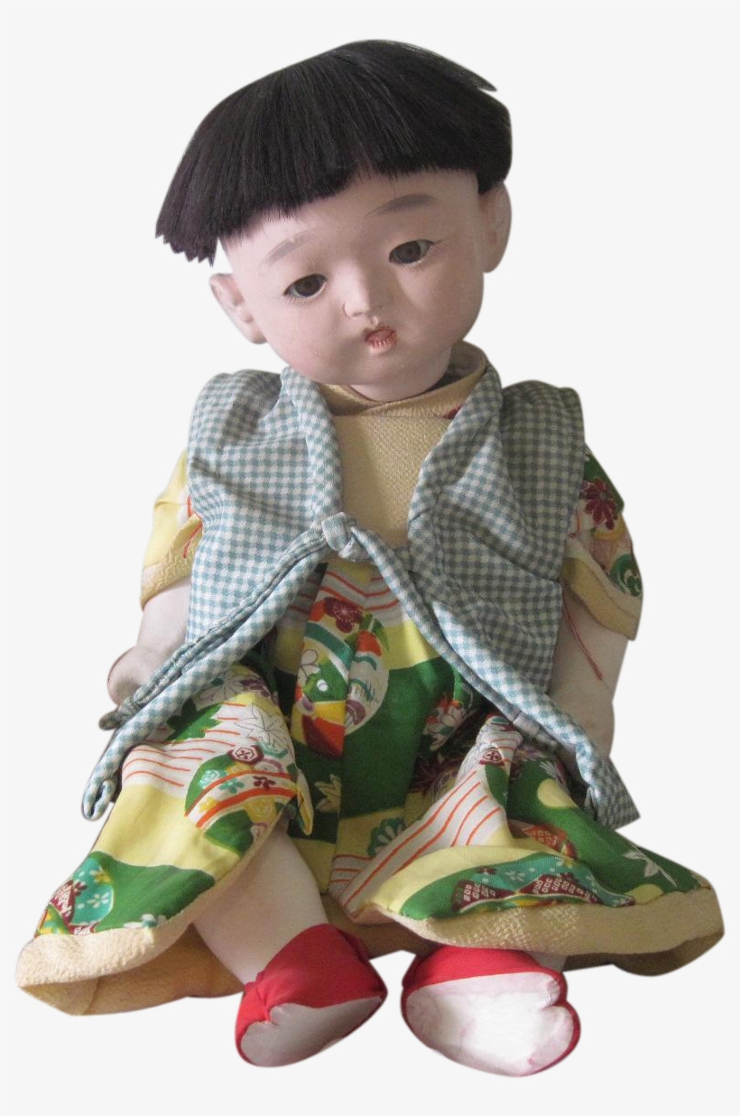 Vintage Japanese Ichicmatus Gofun Baby Doll C1940 - Child, transparent png