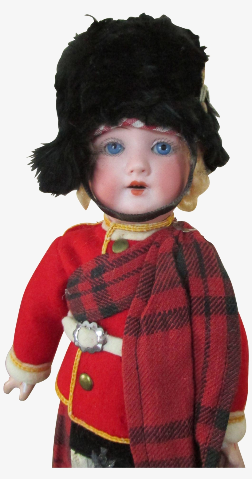 Antique All Original Bisque Head Scottish Boy Doll - Doll, transparent png