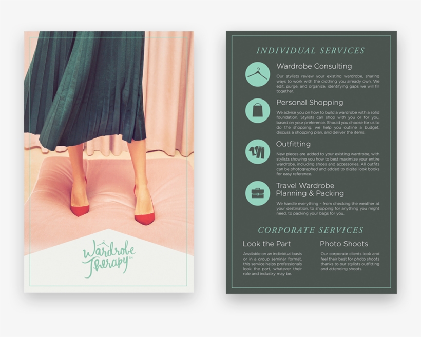 Wardrobe Therapy Brochure Design - Design, transparent png