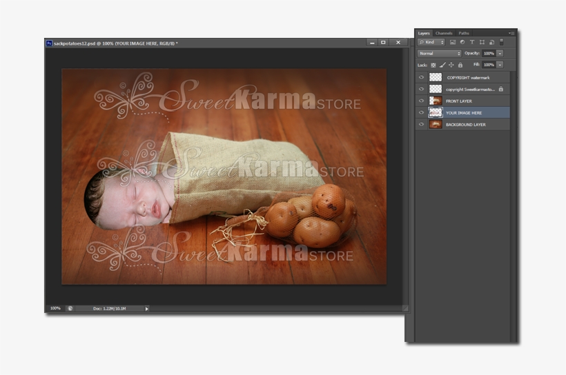 *clearance* Newborn Sack Of Potatoes - Potato, transparent png