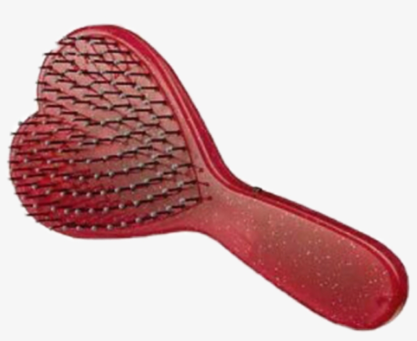 Report Abuse - Red Heart Hair Brush, transparent png