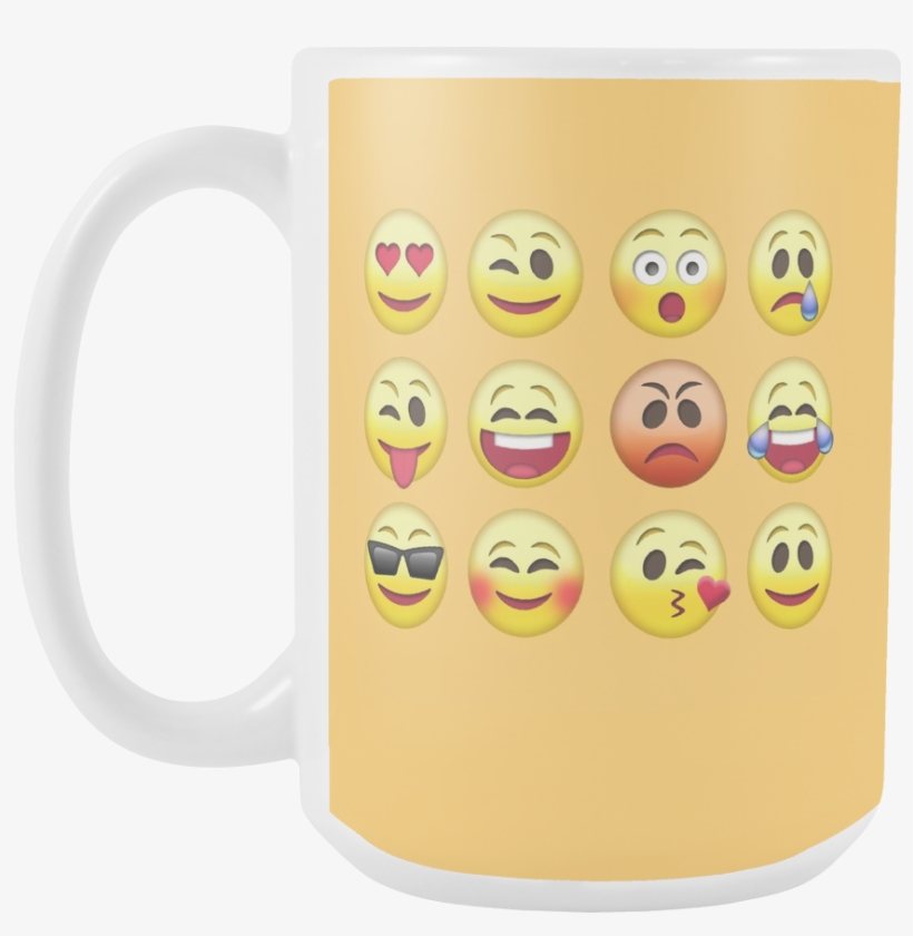 White 15oz Mug 12 Set Emoji Mug - Emoji - 1024x1024 PNG Download - PNGkit