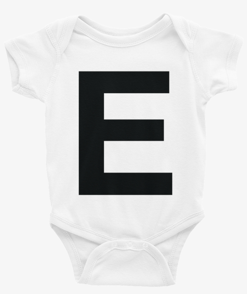 E Alphabet White Onesie - Infant, transparent png