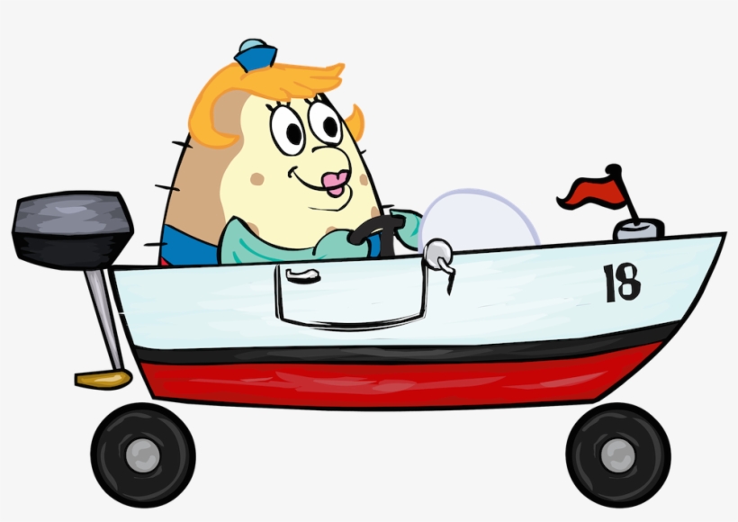 Transparent Boats Spongebob Banner Black And White - Ms Puff Transparent, transparent png