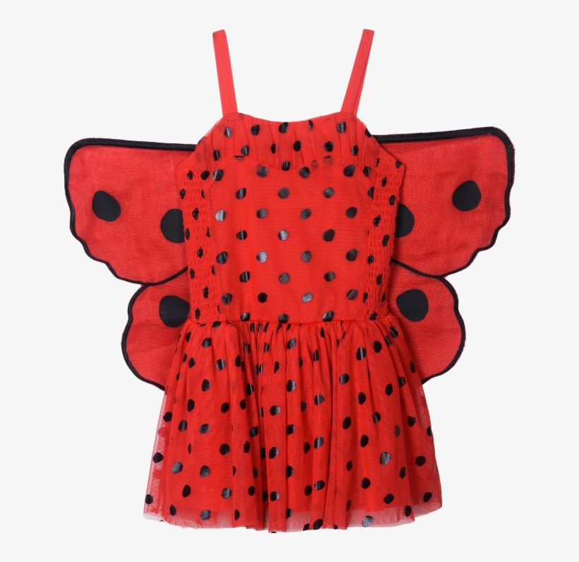 Stella Mccartney Kids Bonny Dress Lady Bugs W/wings - Dress, transparent png