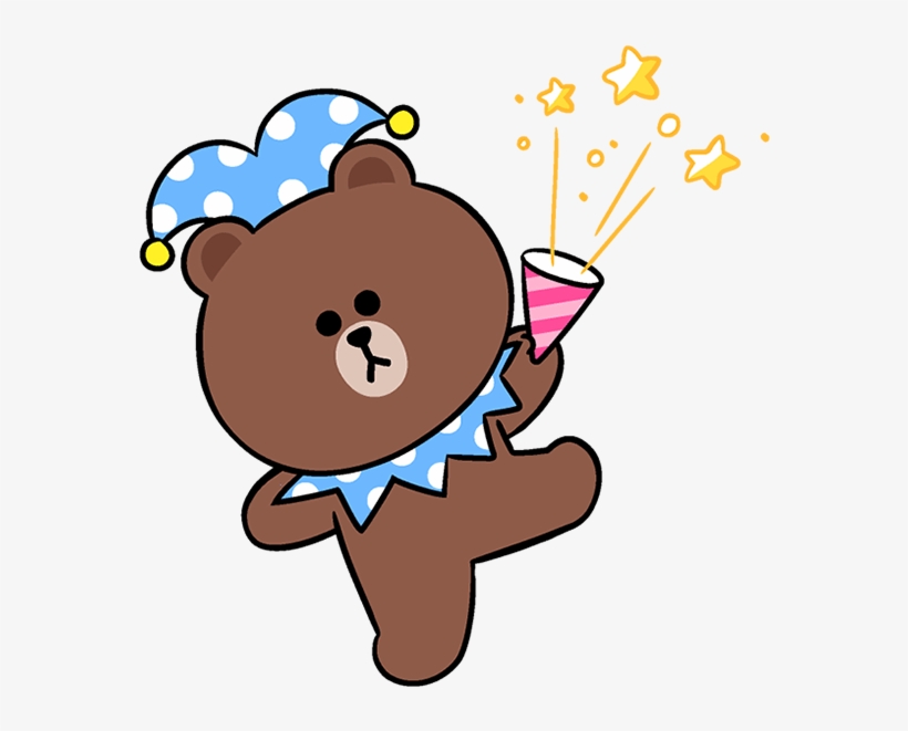 Linefriends Brown Party Freetoedit, transparent png